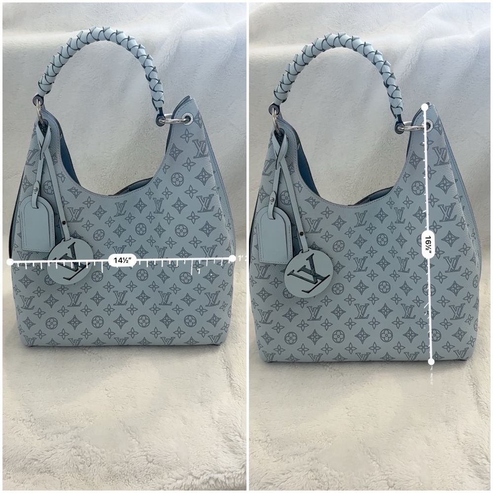 Louis Vuitton Blue Mahina Leather Caramel Bag - Picture 16 of 16